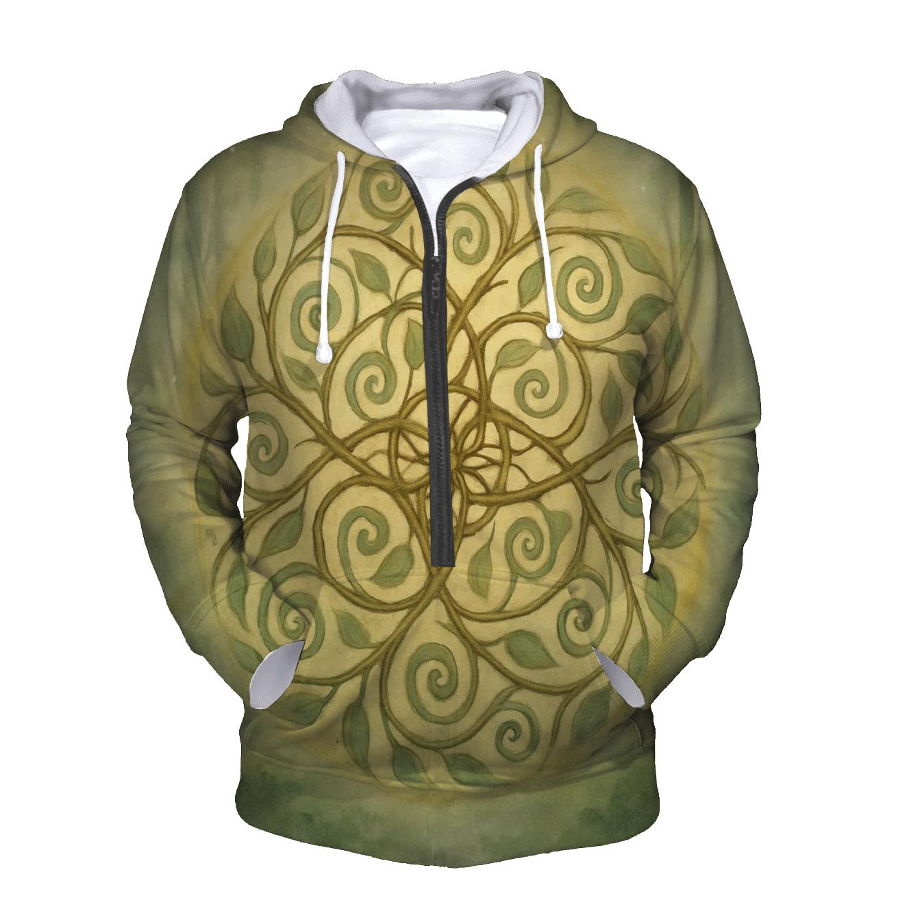 Luminous Mandala Grove lightweight hoodies