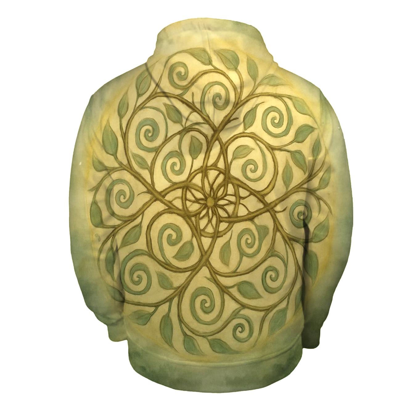 Luminous Mandala Grove lightweight hoodies