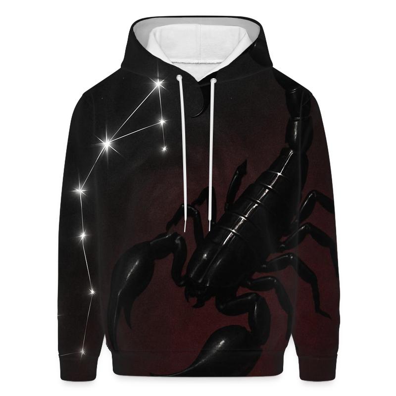 Scorpio Galactic Scorpion Sigil graphic hoodies