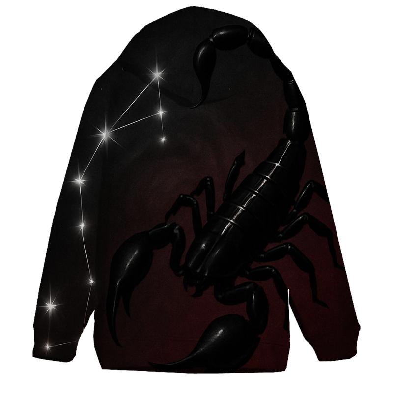 Scorpio Galactic Scorpion Sigil graphic hoodies