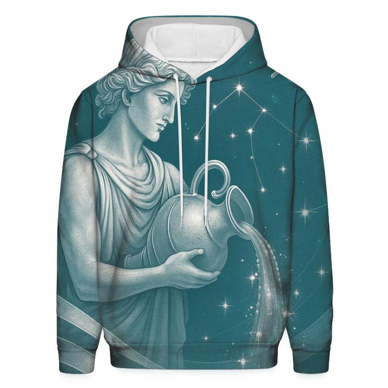 Aquarius Water Bearer Wave Chart heavyweight hoodies