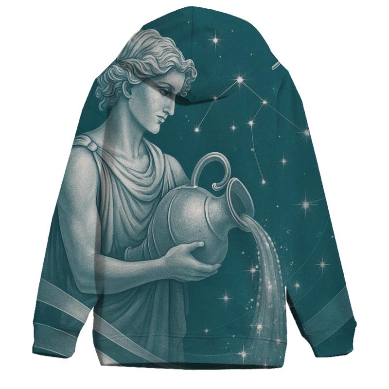 Aquarius Water Bearer Wave Chart heavyweight hoodies