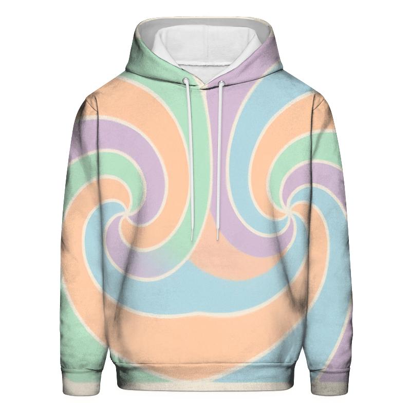 Pastel Spiral Duo pullover hoodies