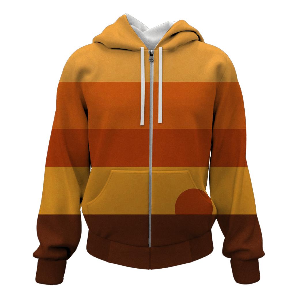 Amber Horizon Stripes graphic hoodies