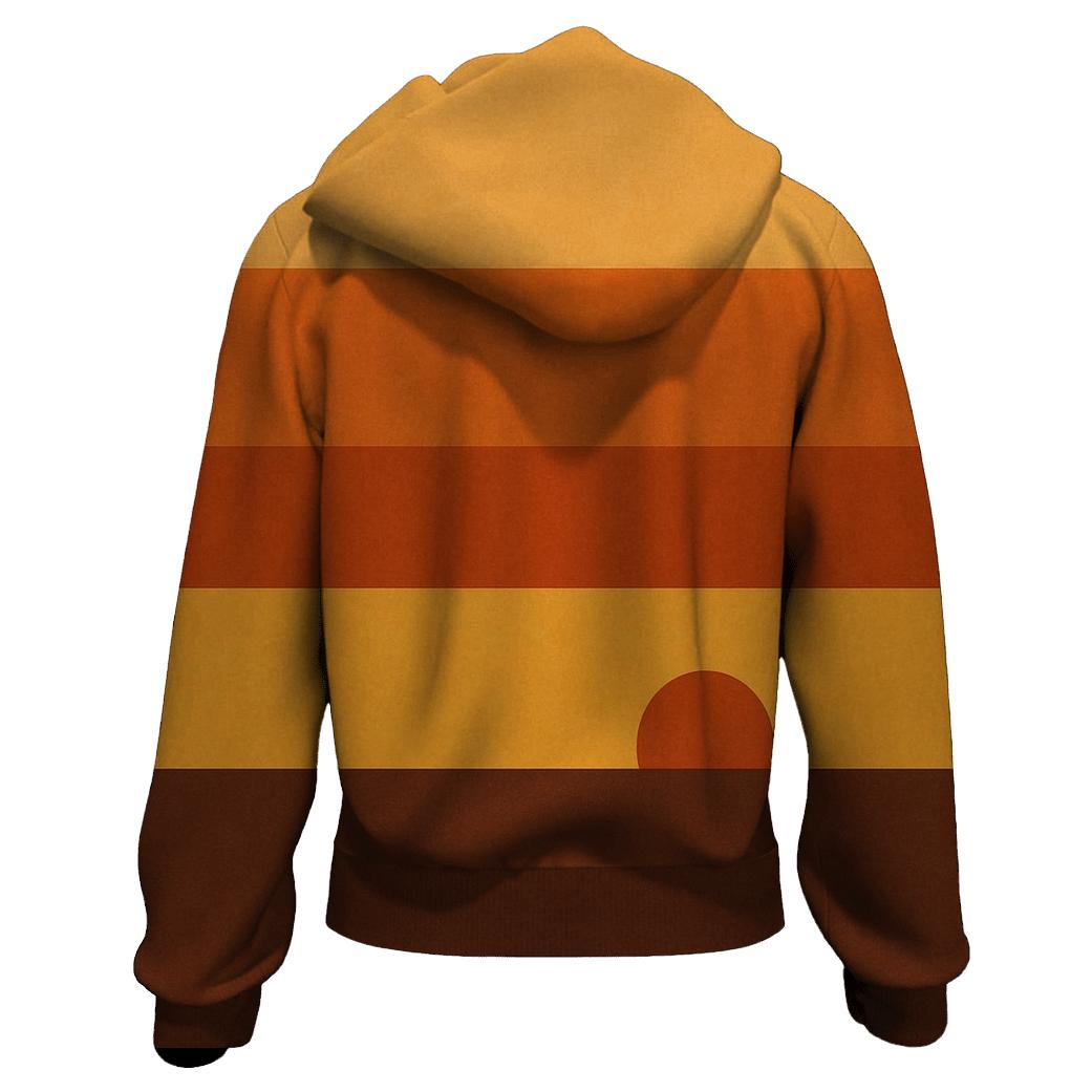 Amber Horizon Stripes graphic hoodies