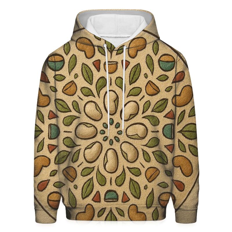 Bean Mandala Convergence printed hoodies