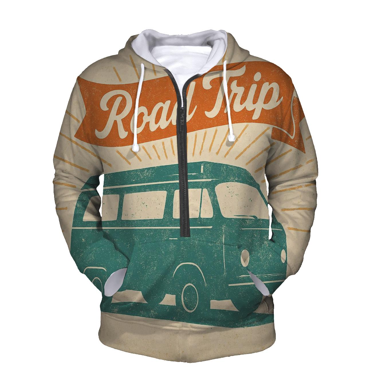 Vintage Camper Roadtrip embroidered hoodies