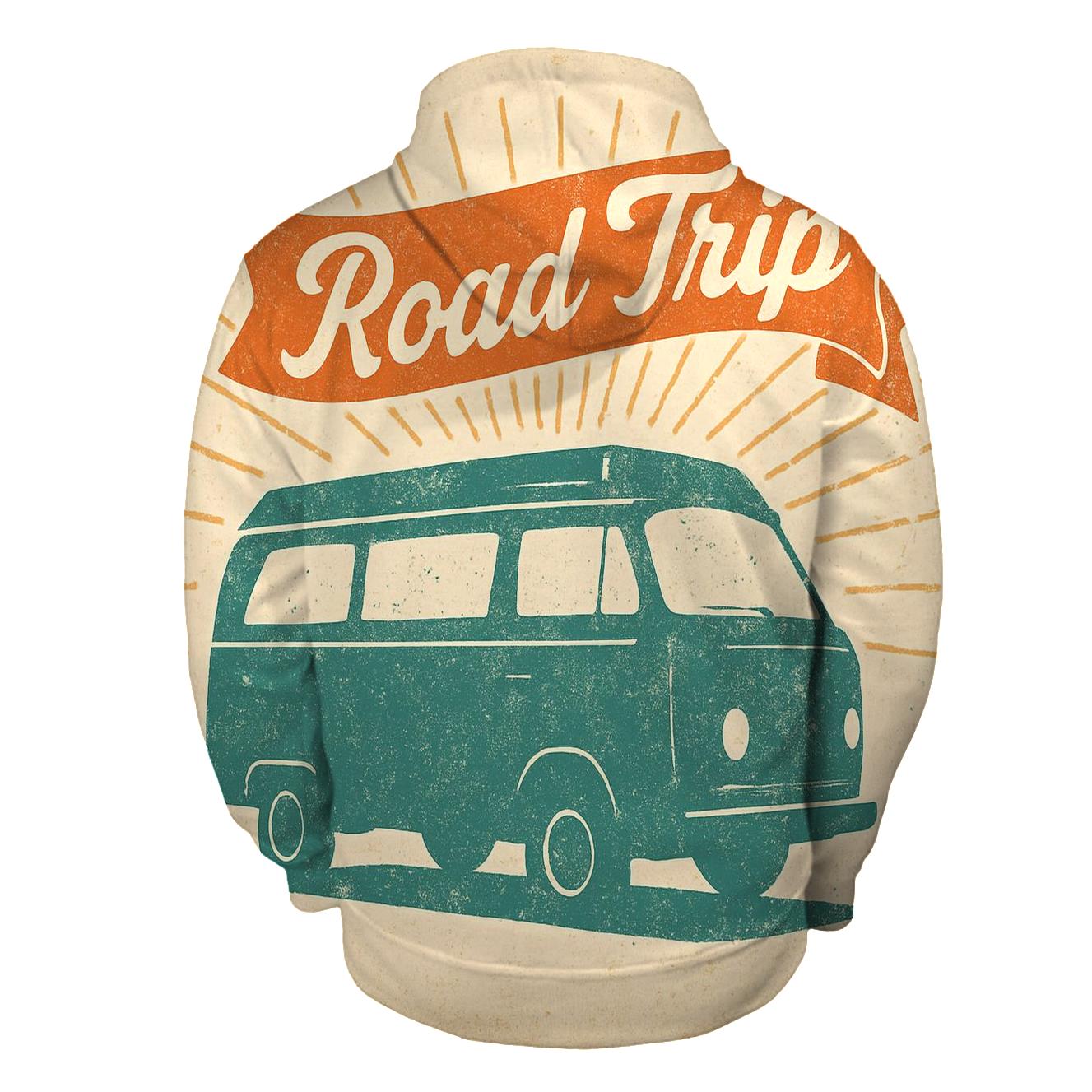 Vintage Camper Roadtrip embroidered hoodies