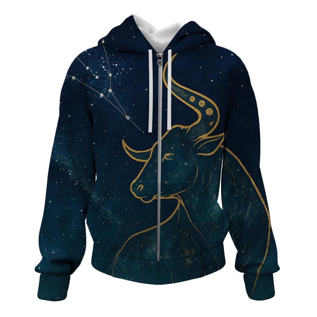 Celestial Taurus Bull Constellation premium hoodies