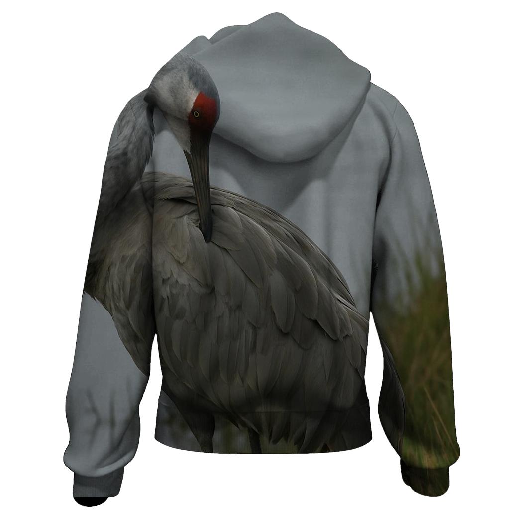 Murmuration Edge Sandhill Crane zip-up hoodies