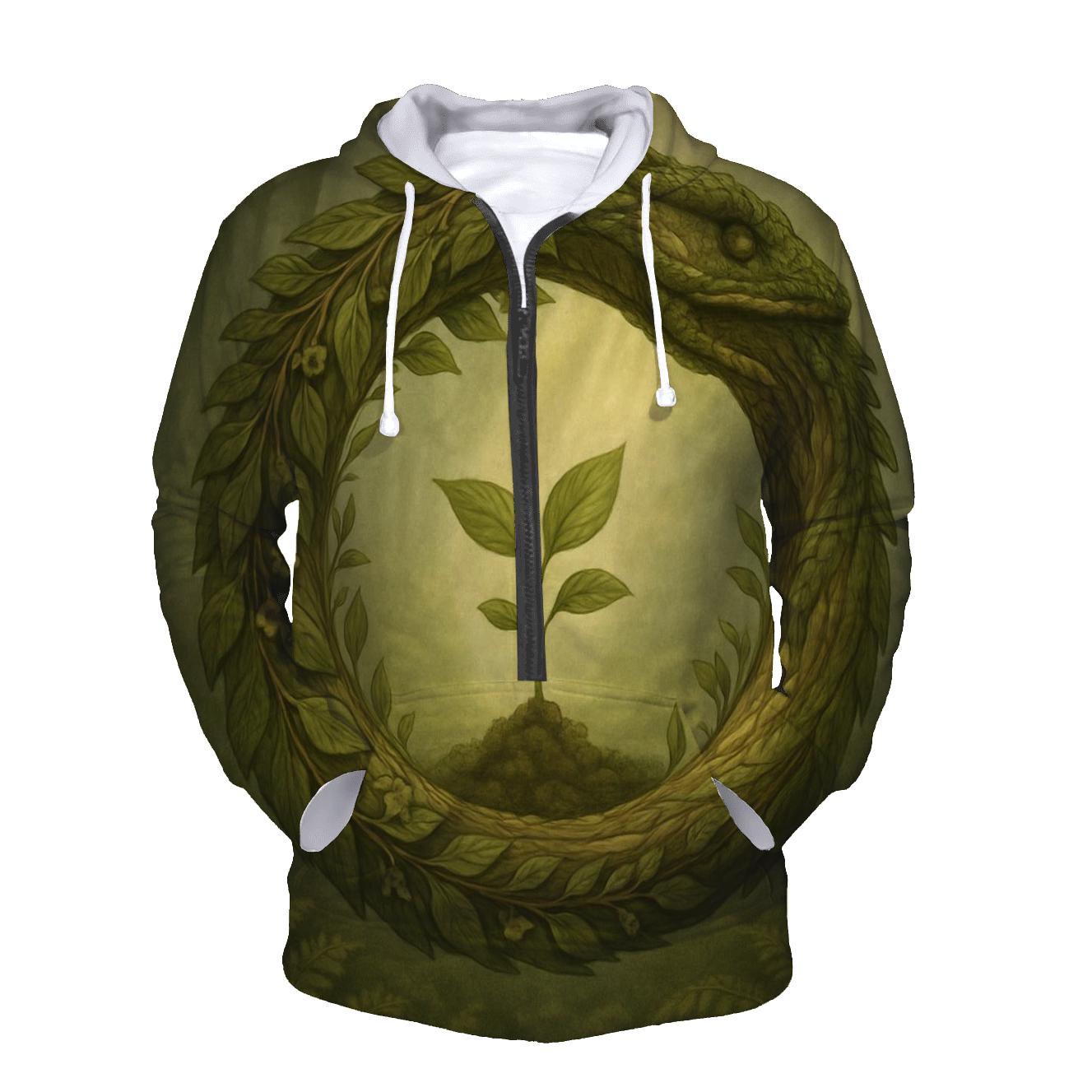 Verdant Cycle Ouroboros designer hoodies