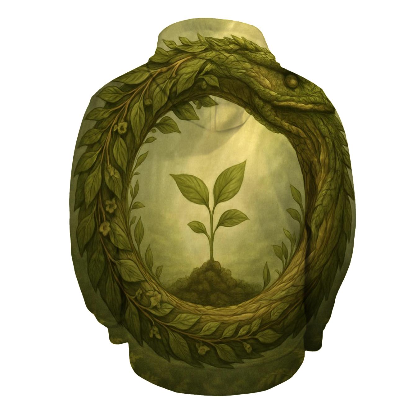 Verdant Cycle Ouroboros designer hoodies