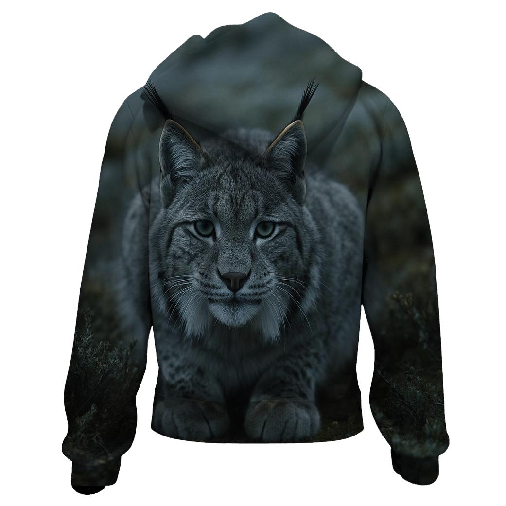 Highland Ambush Eurasian Lynx printed hoodies