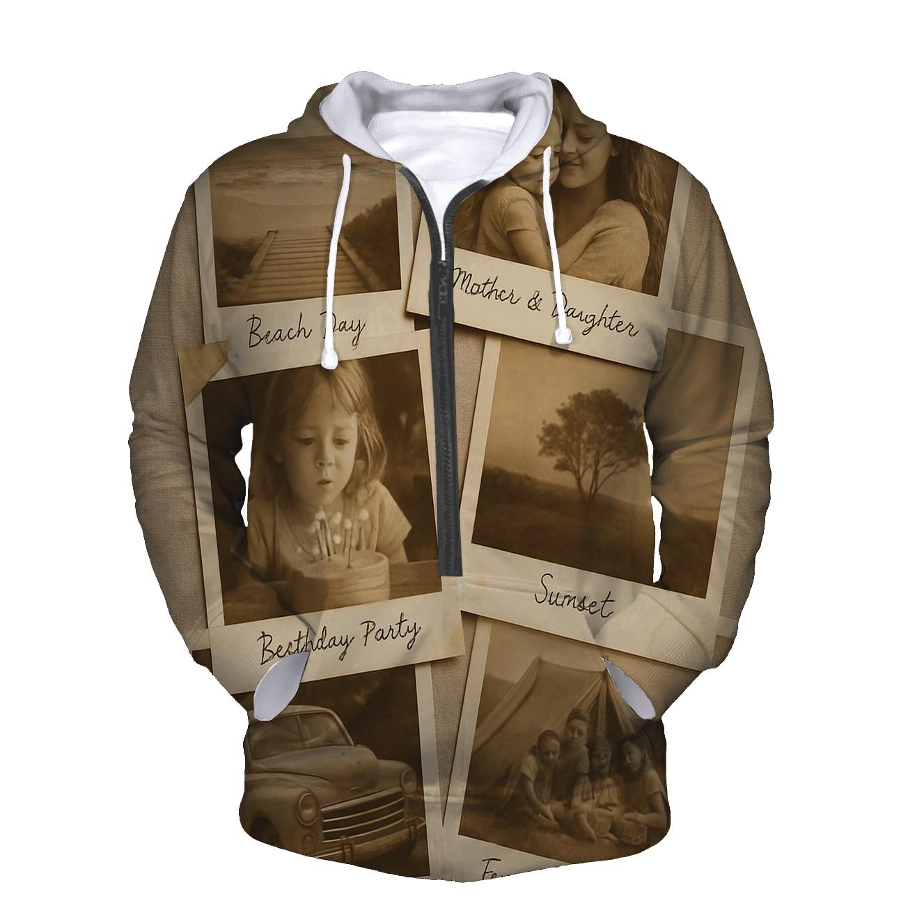 Polaroid Film Collage printed hoodies