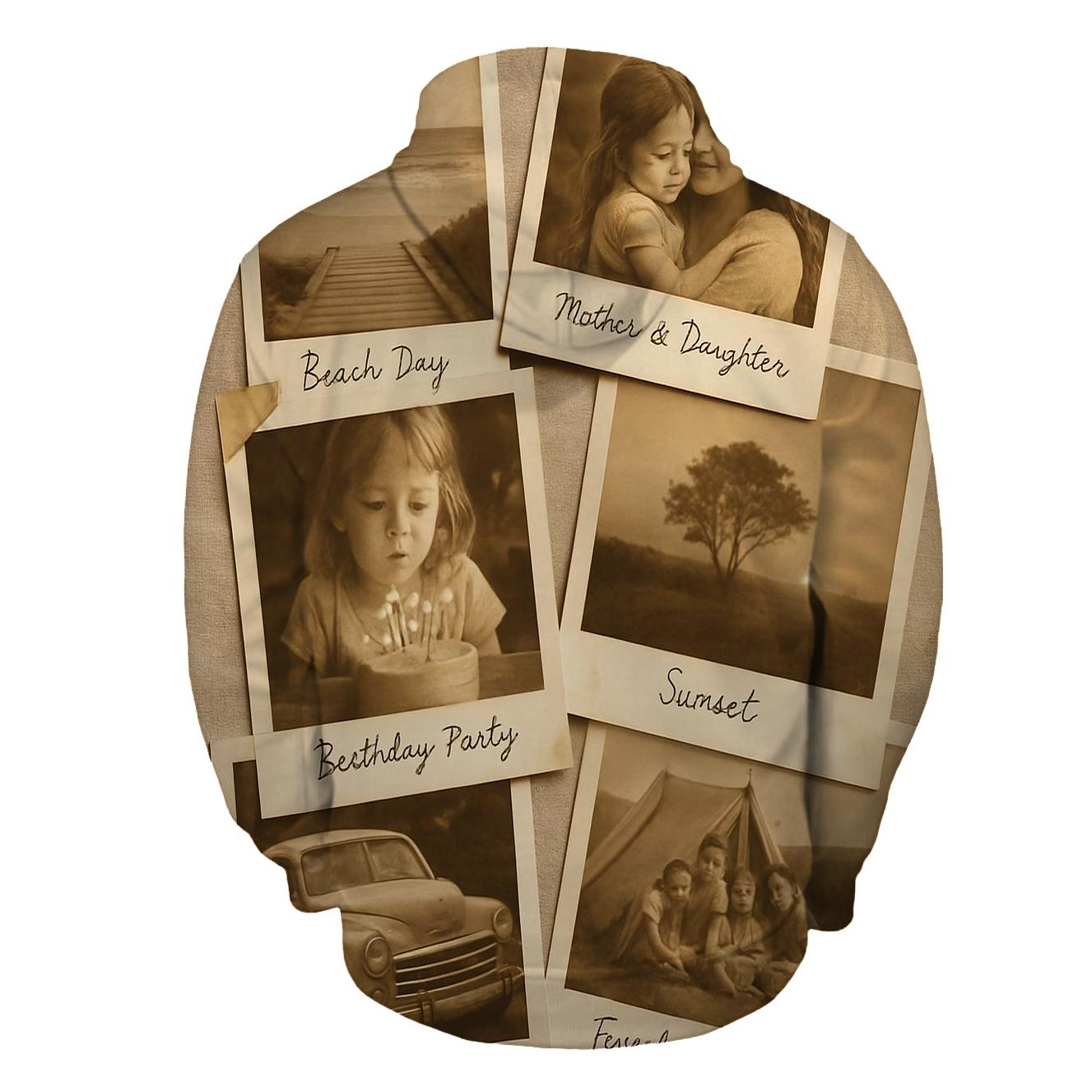 Polaroid Film Collage printed hoodies