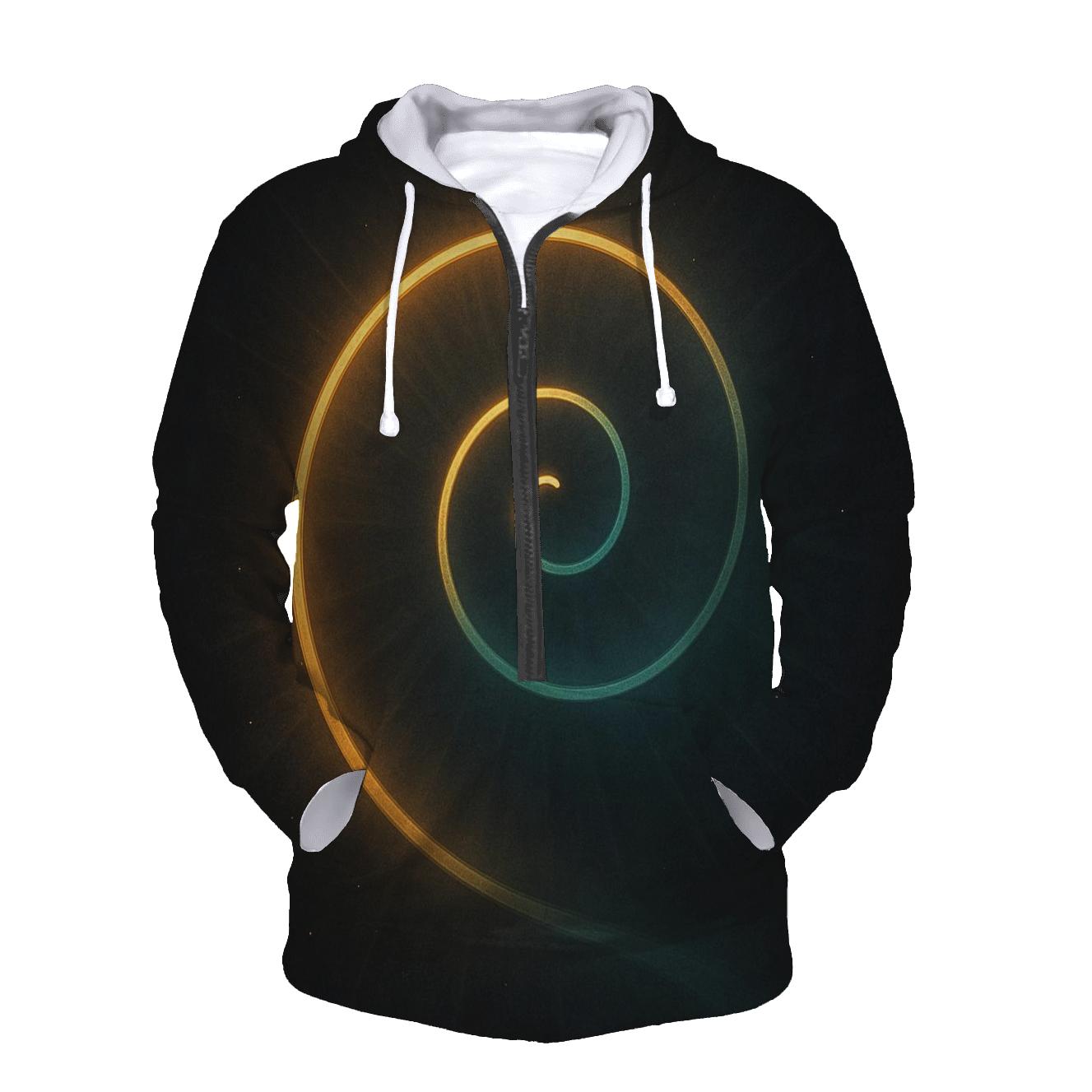 Radiant Spiral Path pullover hoodies