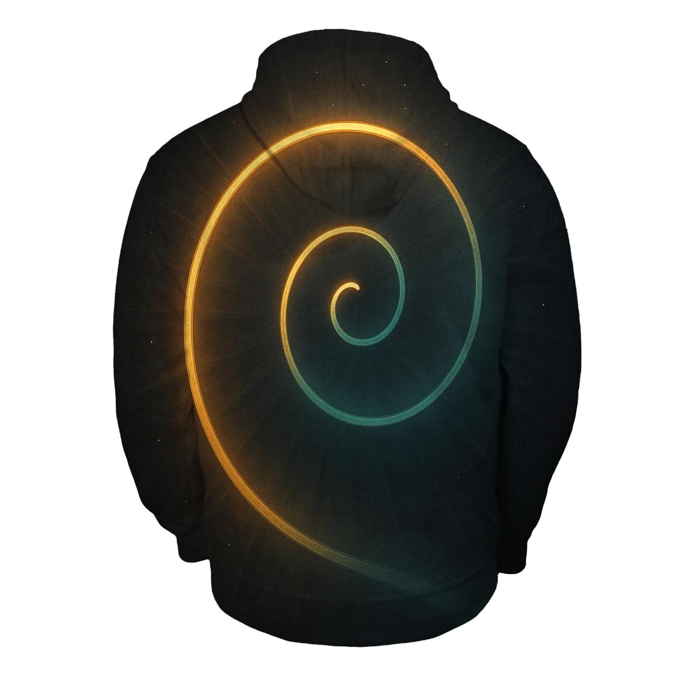 Radiant Spiral Path pullover hoodies