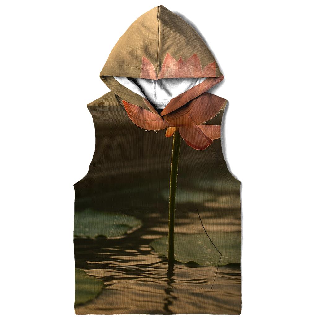 Dawn Lotus On Tiled Temple Pond hoodies fashion
