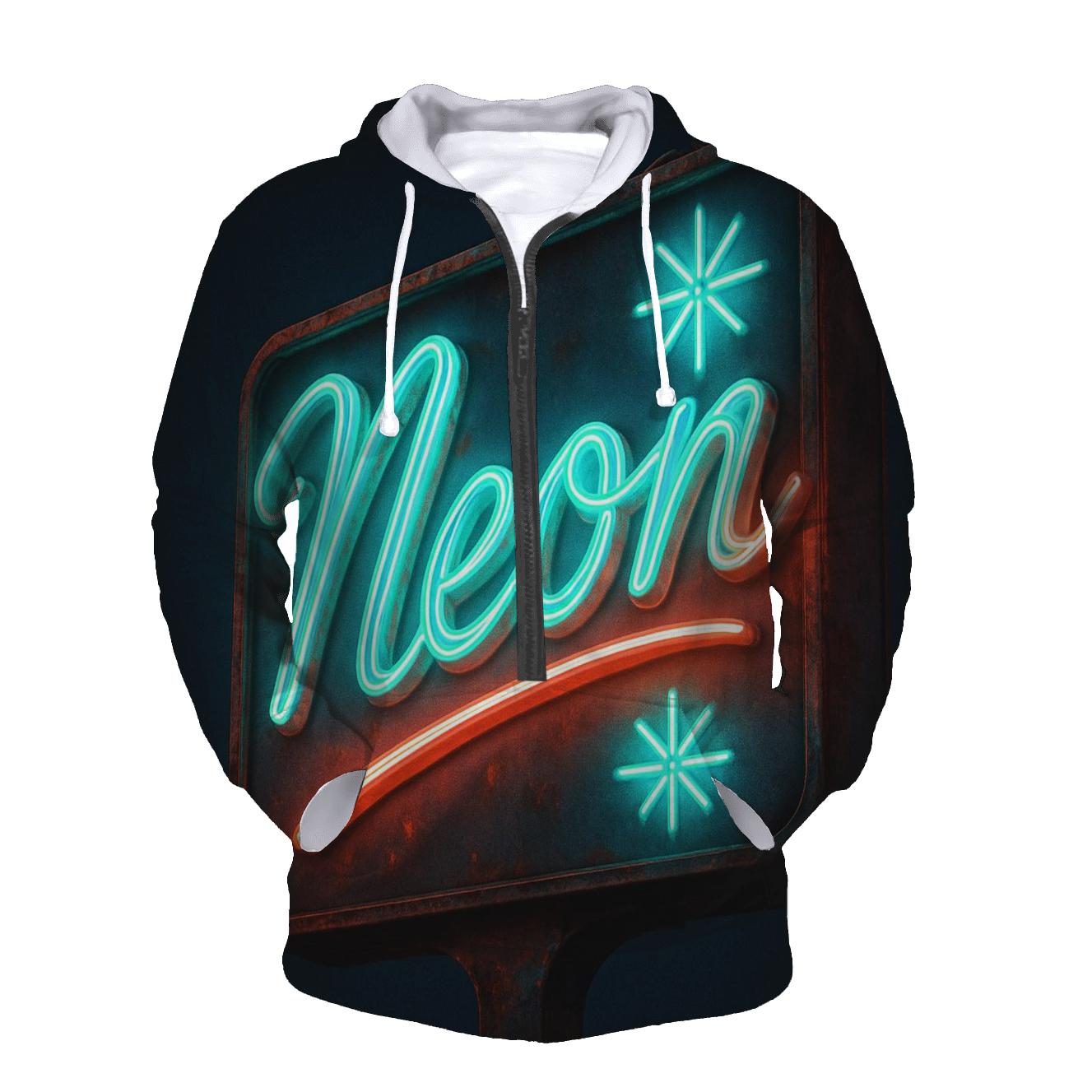 Retro Diner Neon Sign premium hoodies