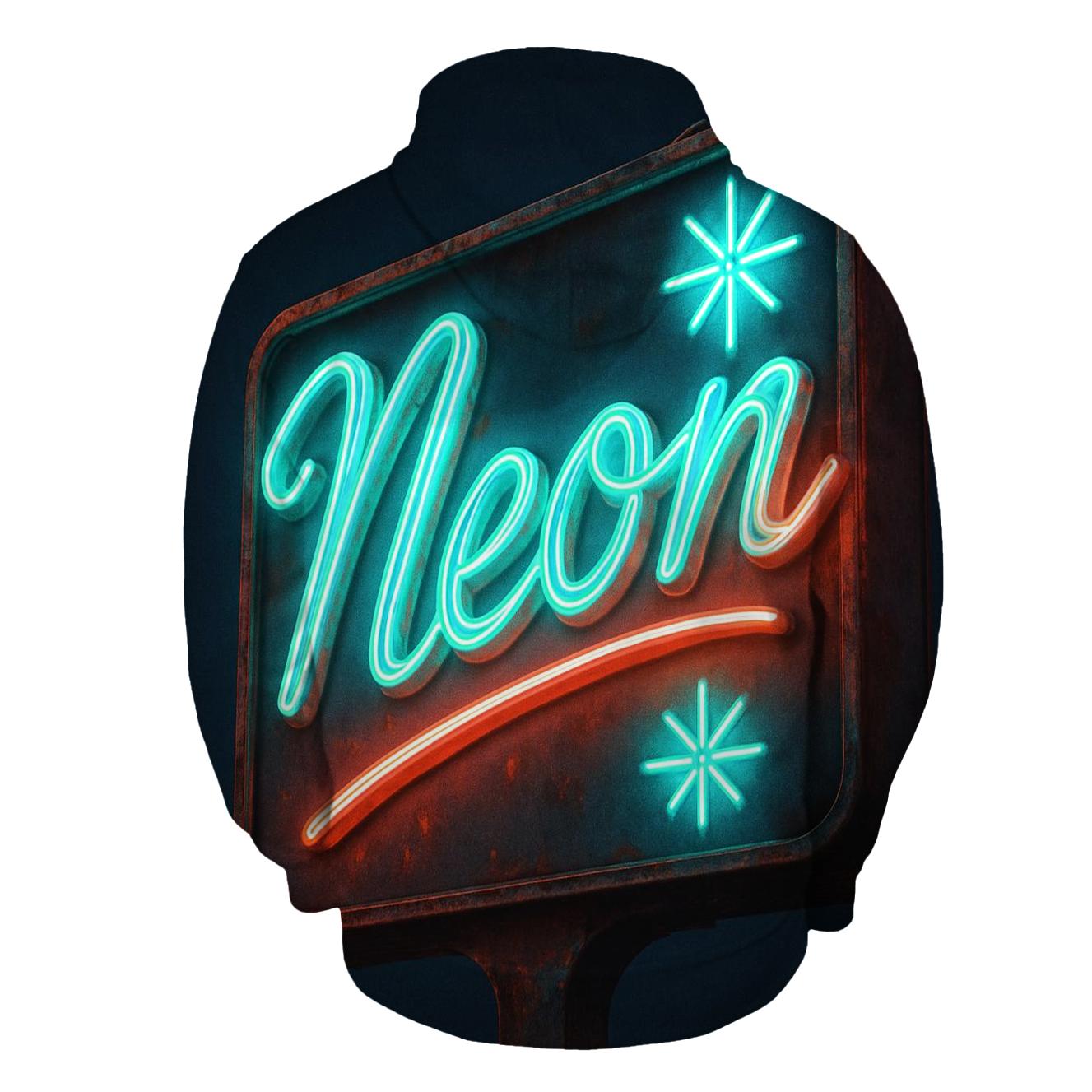 Retro Diner Neon Sign premium hoodies