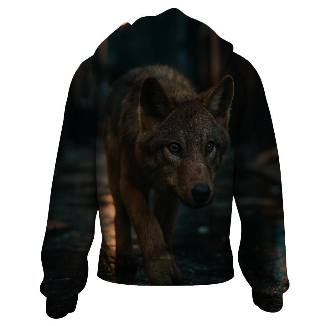 Urban Edge Wolf At Night hoodies fashion