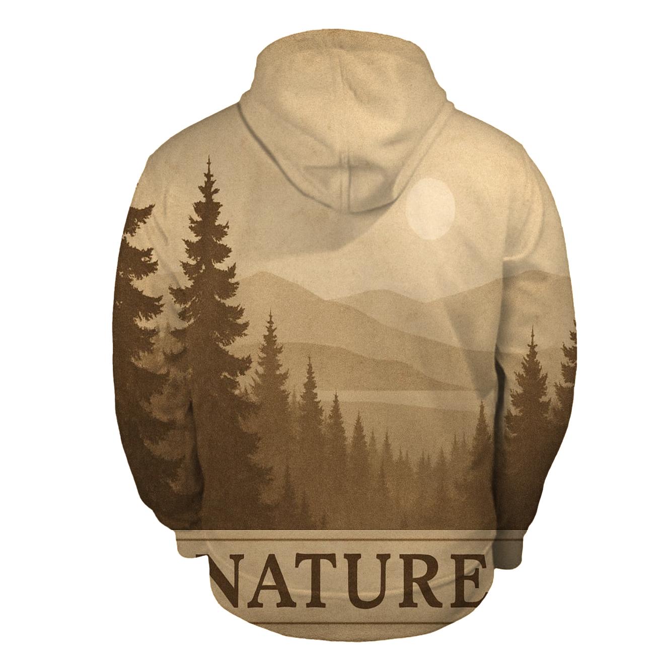 Sepia Forest Landscape hoodie trends