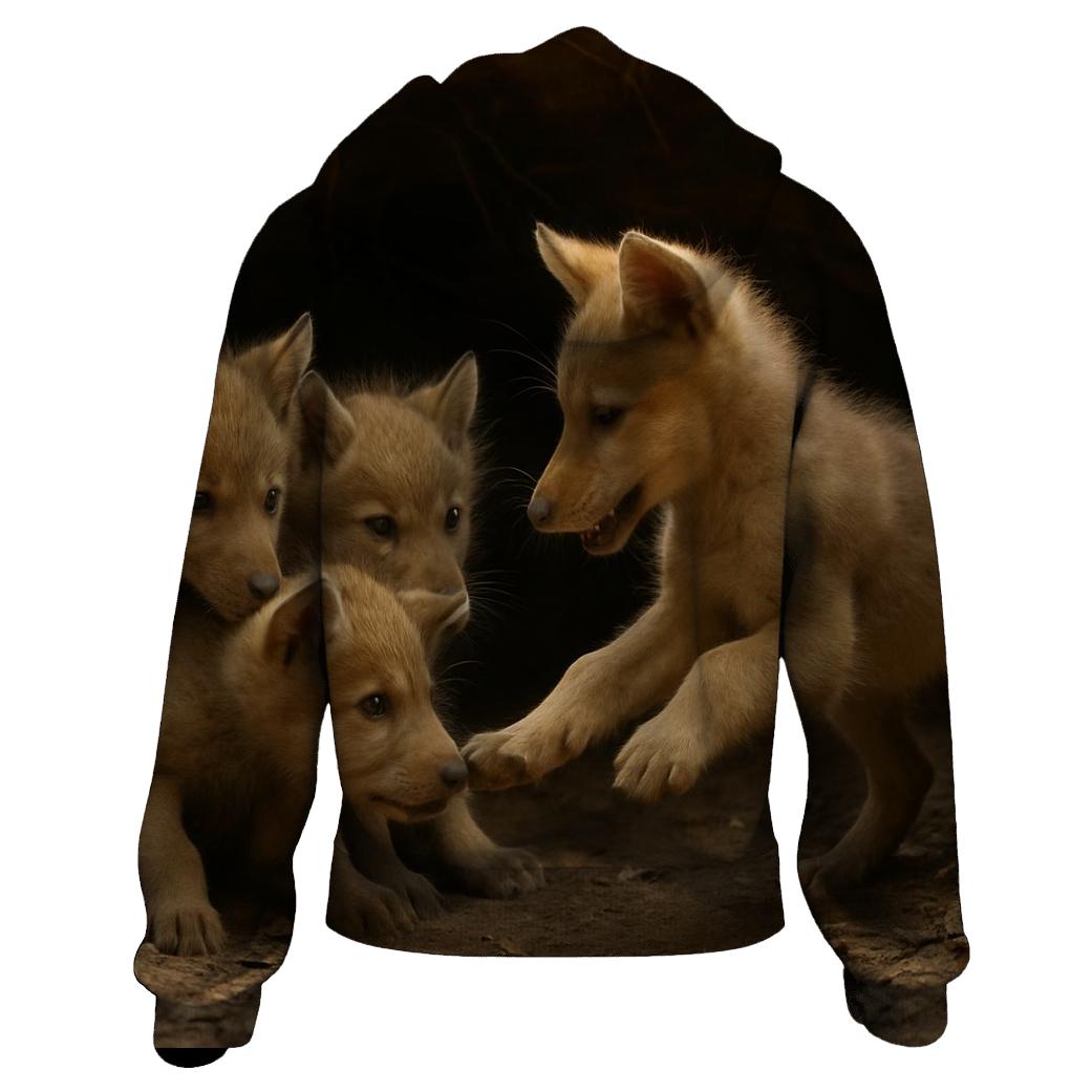 Wolf Pup Schooling Lesson designer hoodies