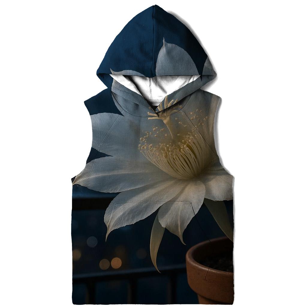 Night-Blooming Cereus On Urban Balcony hoodie designs