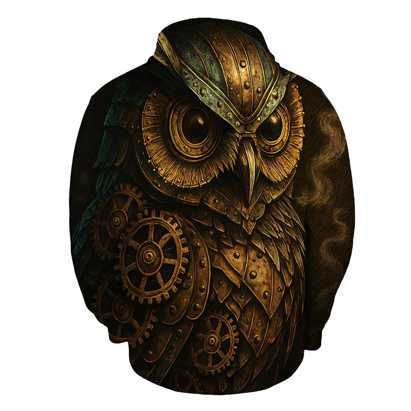 Steampunk Mechanical Owl hoodie designs
