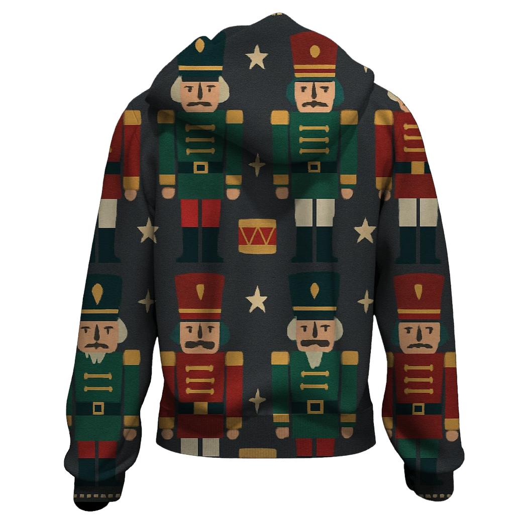 Nutcracker Toy Parade Design zip-up hoodies