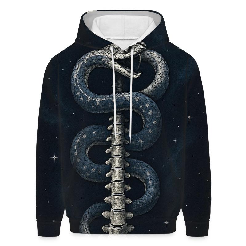 Celestial Spine Ouroboros embroidered hoodies