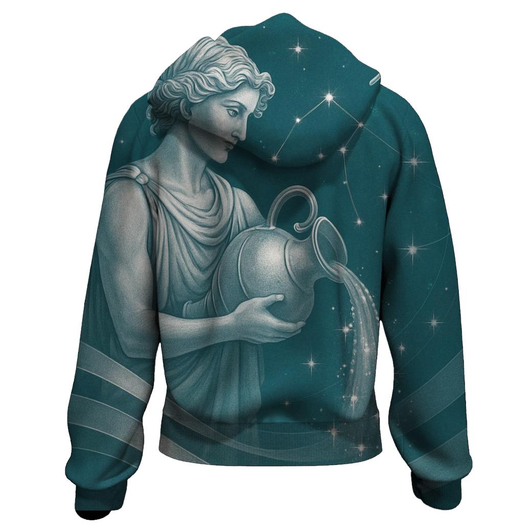 Aquarius Water Bearer Wave Chart designer hoodies