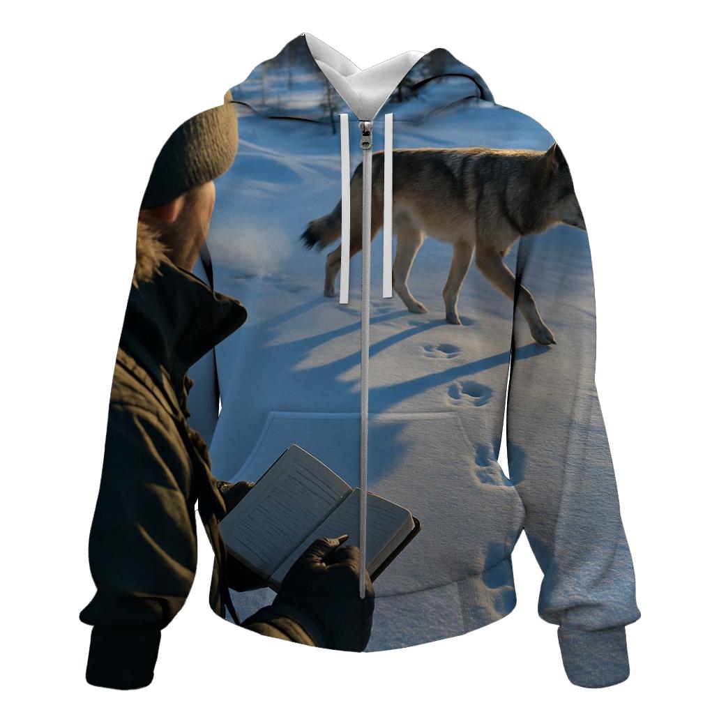 Winter Tracking Study embroidered hoodies