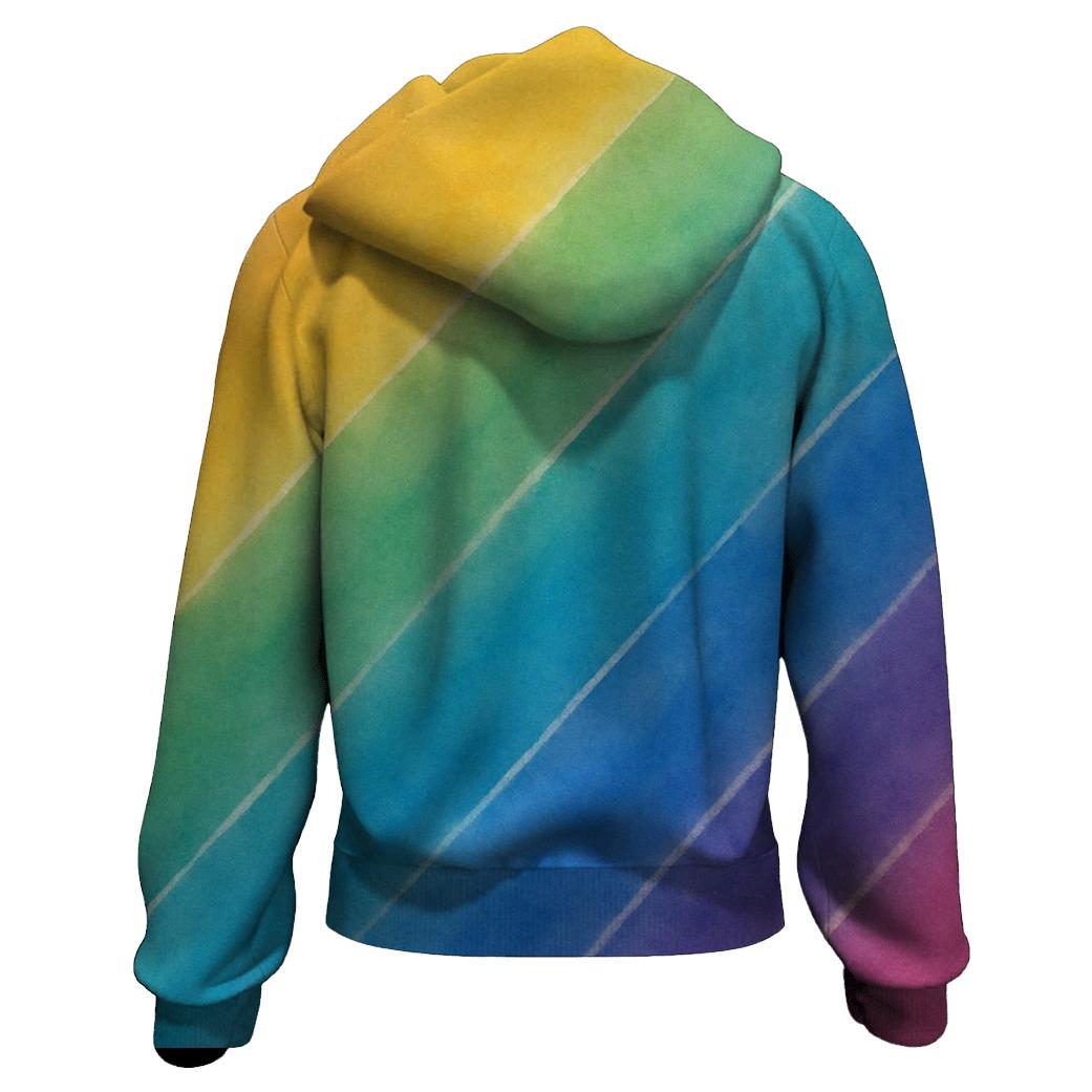 Diagonal Overdye Spectrum zip-up hoodies