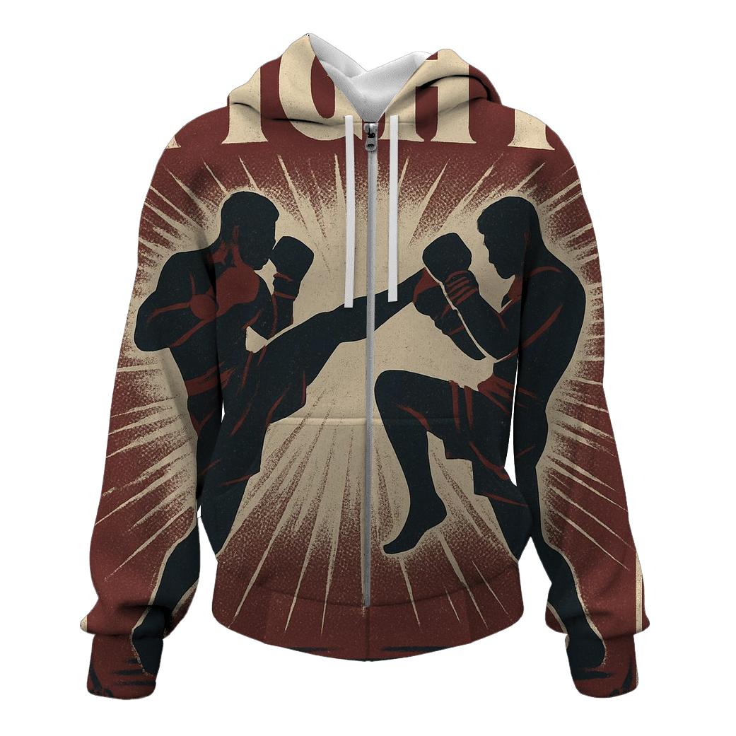 Boxing Vintage Poster premium hoodies