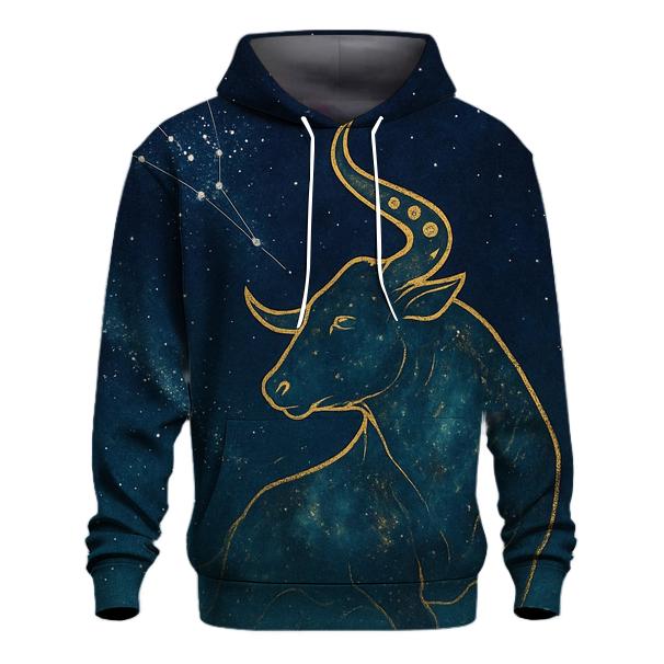 Celestial Taurus Bull Constellation printed hoodies