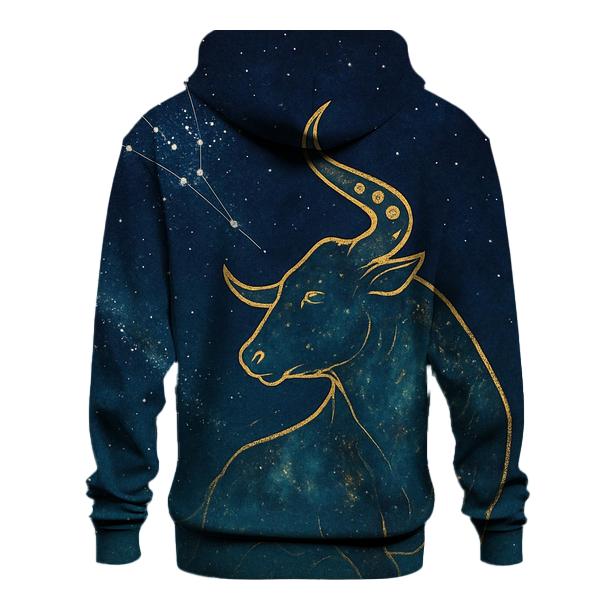 Celestial Taurus Bull Constellation printed hoodies