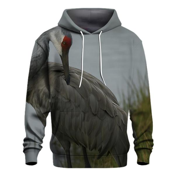 Murmuration Edge Sandhill Crane graphic hoodies