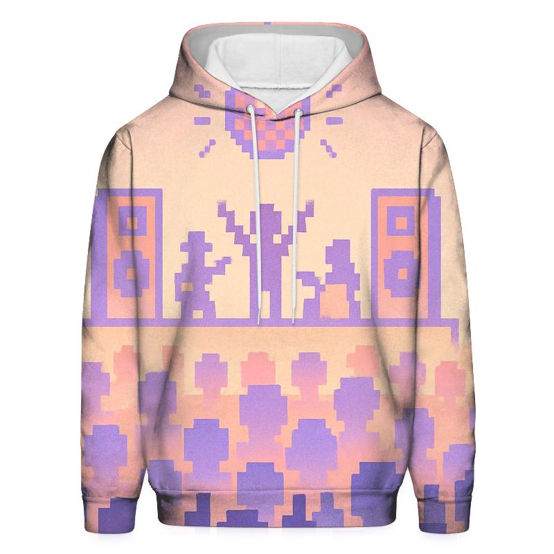 Pixel Concert Crowd hoodie styles