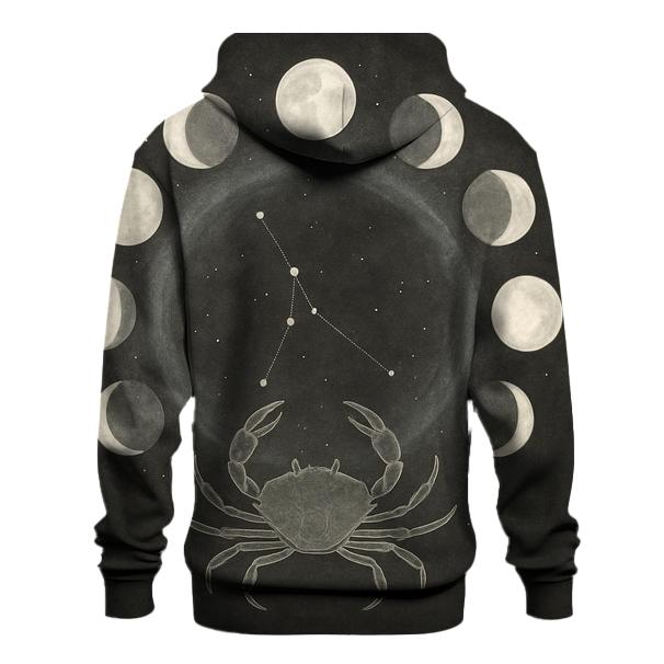 Lunar Cancer Moon Cycle custom hoodies
