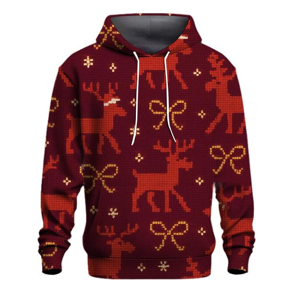 Reindeer Ribbon Carousel Design hoodie styles