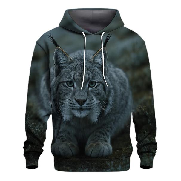 Highland Ambush Eurasian Lynx printed hoodies