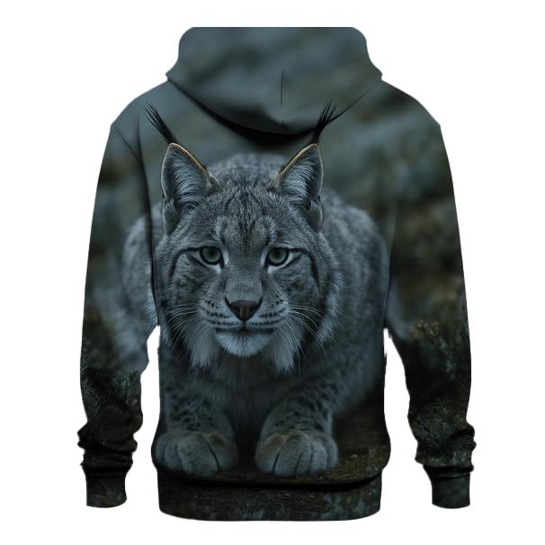 Highland Ambush Eurasian Lynx printed hoodies