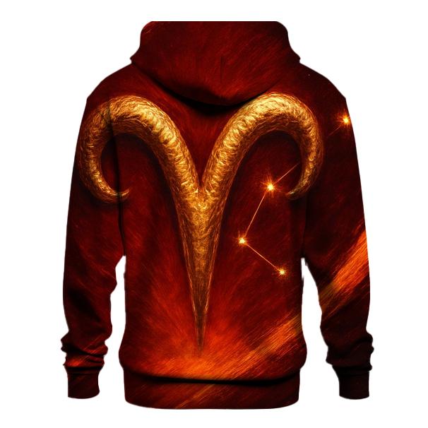 Aries Solar Flame Glyph embroidered hoodies