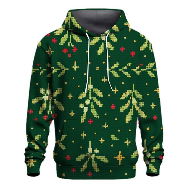 Merry Mistletoe Confetti Design embroidered hoodies