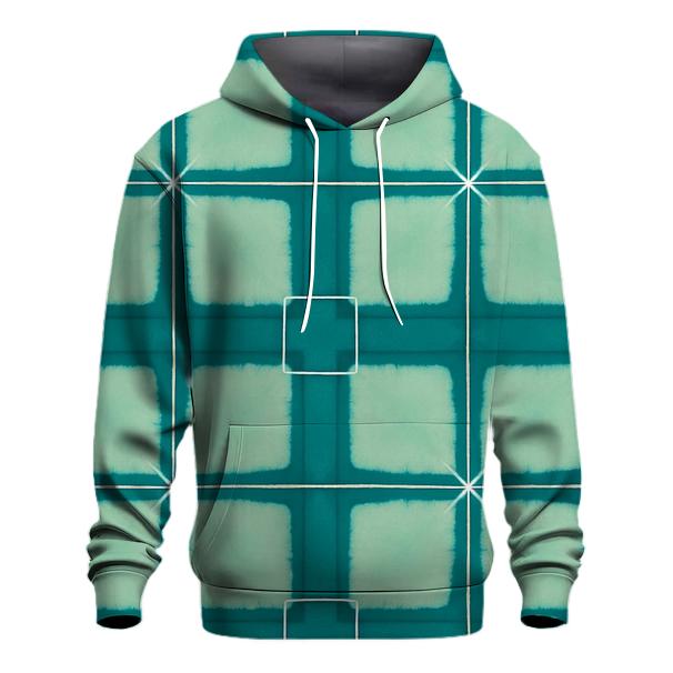 Itajime Teal Grid hoodies fashion