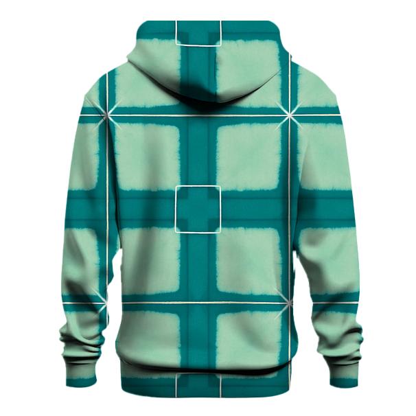 Itajime Teal Grid hoodies fashion