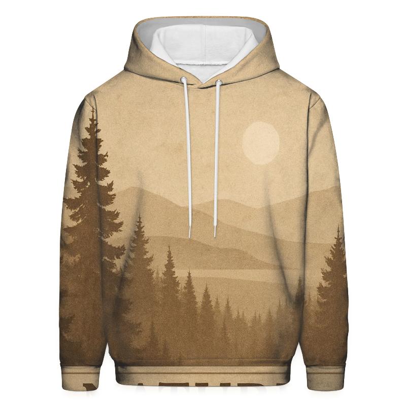 Sepia Forest Landscape designer hoodies