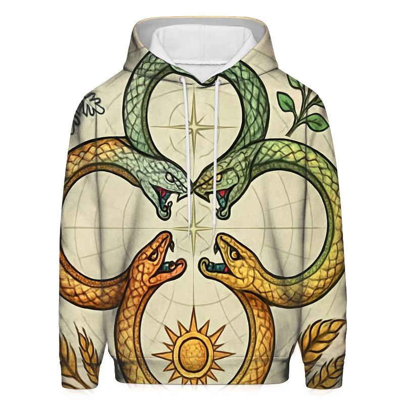 Clock Of Seasons Ouroboros heavyweight hoodies