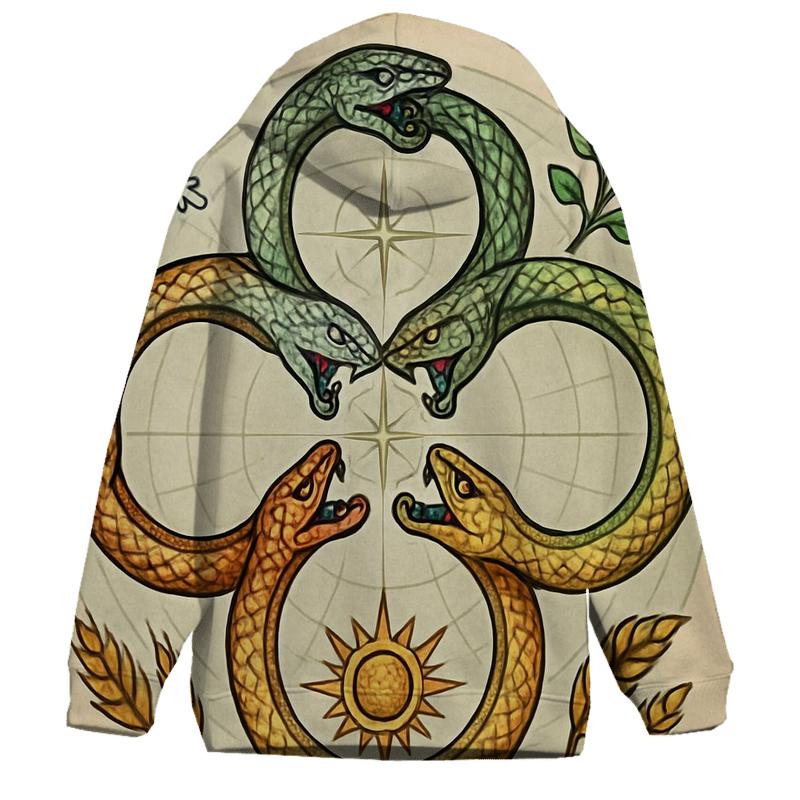 Clock Of Seasons Ouroboros heavyweight hoodies